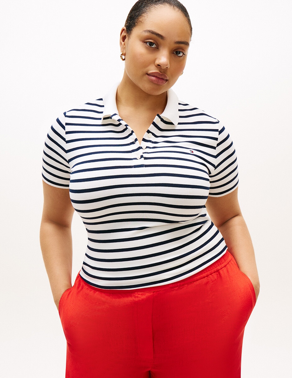 Playera tipo polo para mujer