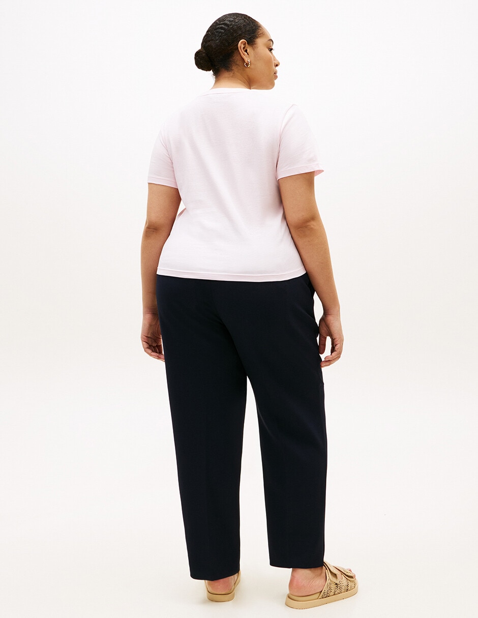 Playera manga corta cuello redondo para mujer 4