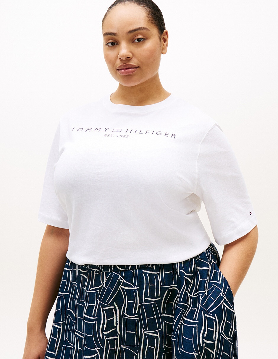 Playera manga cort cuello redondo para mujer