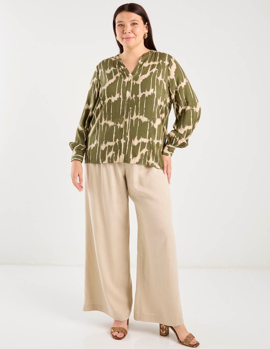 Pantalón regular amplio para mujer 17