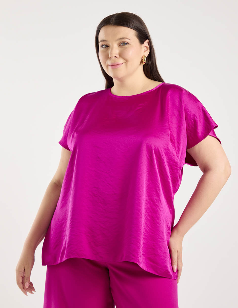 Blusa manga corta para mujer