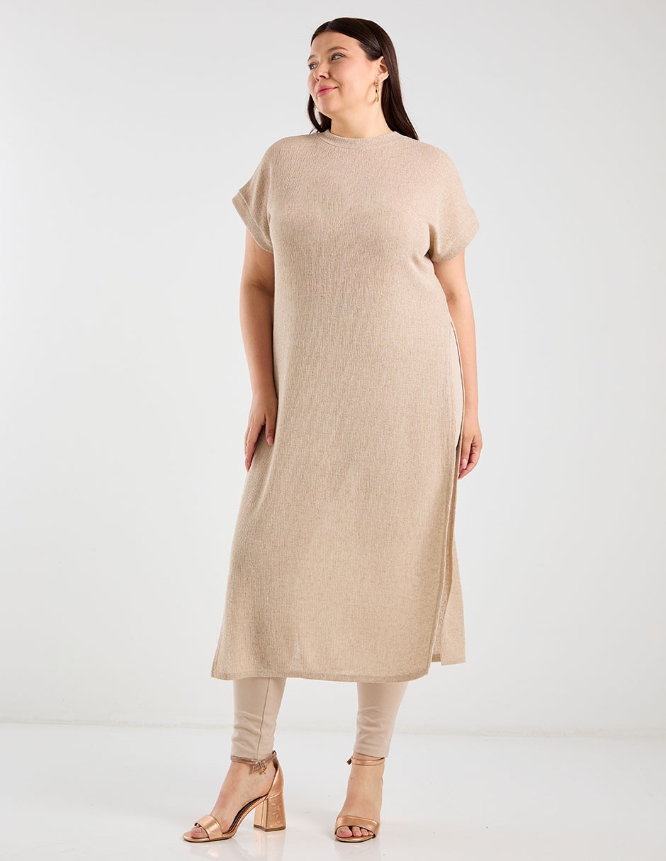 Blusa túnica manga corta para mujer 11